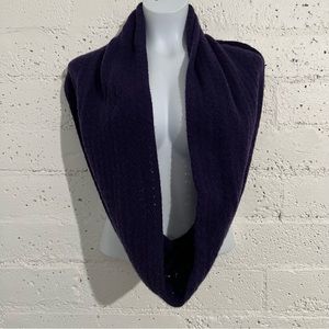 Celeste Womens Infinity Scarf Purple Wood Cashmere Blend Knitted AW15